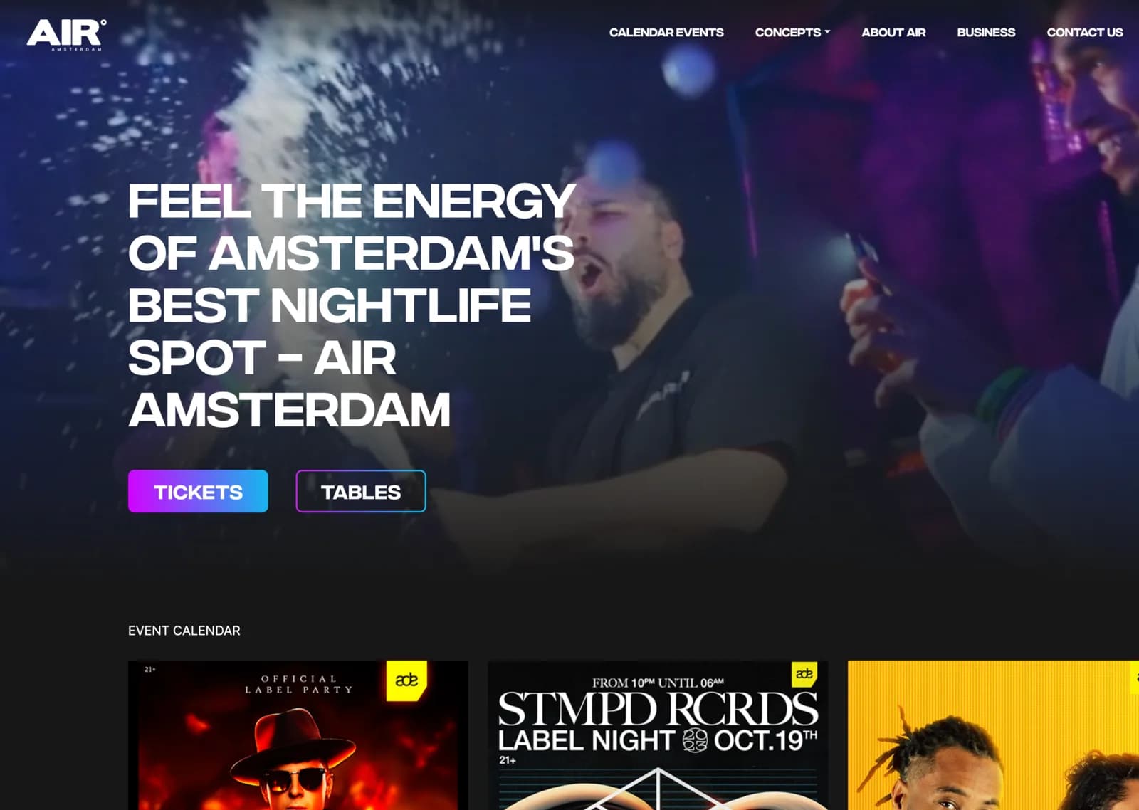 Club AIR Amsterdam project screenshot