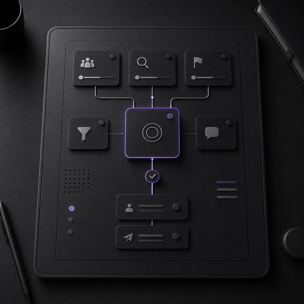 Decision board with prioritized workflow modules